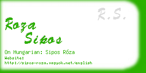 roza sipos business card